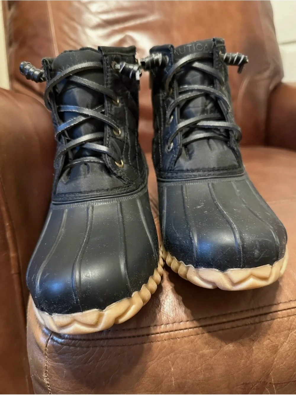 Nautica | “Dorsay” Black Quilted Duck Boots - Women’s 7